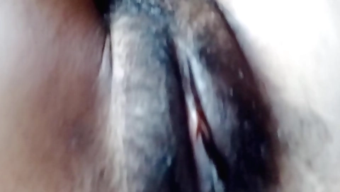 Indian hairy girl in sexy clothes is alone in the house