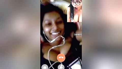 Today Exclusive -cute Chick Shows Her Boobs On Vc 1