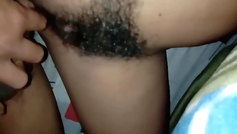 Stepdaughter with hairy butt and hair is showing us