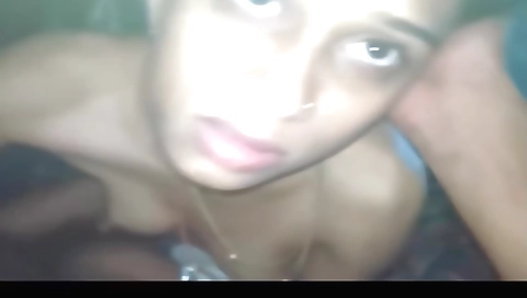 Indian brunette gets fucked in her mouth and in her pussy