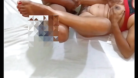 Indian woman in kitchen has hairy bush to masturbate