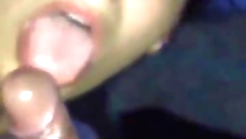 Busty brunette with a nice ass sucks a dick in pov video