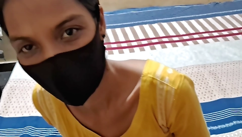 Indian brunette girl gets penetrated by her roommate