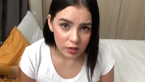 Indian brunette with tattoo on her ass getting penetrated