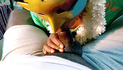 Brunette beauty takes out a cumshot and she shows it