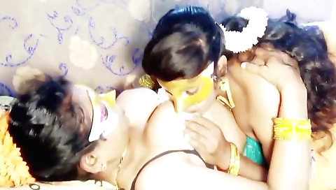 Lesbian amateur teen with big tits gets penetrated