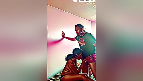 Indian couple doing filter blowjob with big dick sucking