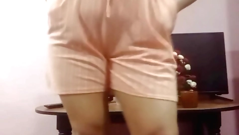 Sexy indian chick in a bikini is showing off her ass