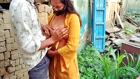 Indian stepsister gets sex with her stepbrother outdoors