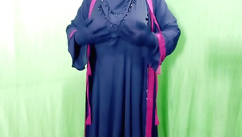 Sexy Indian girl in a red top gets naked in a solo video