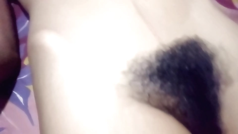 Amateur girl filming herself in front of the camera