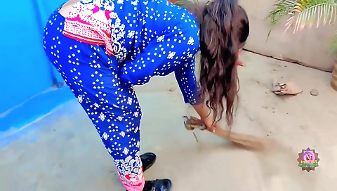 Sweet brunette girl with big boobs enjoys her dick