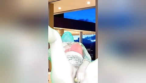 Indian teen with great tits loves watching her mother play