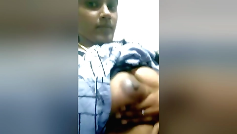 Hairy indian brunette is showing off herself in a solo video