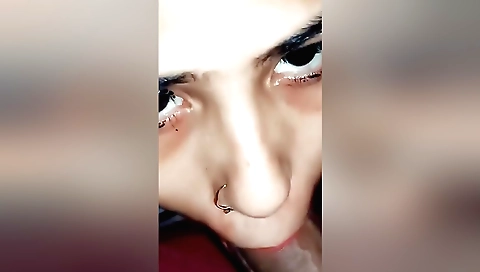 Indian girl with long hair takes a large black cock inside