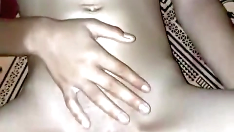 Indian brunette has huge boobs and her pussy is dripping