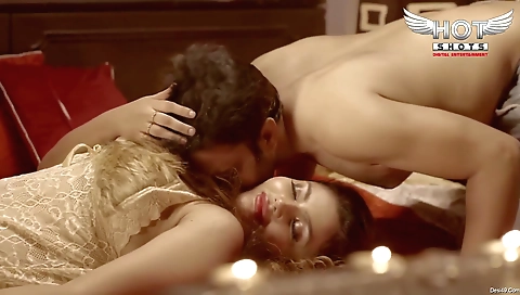 Romantic blonde with a sexy body fucking a new guy