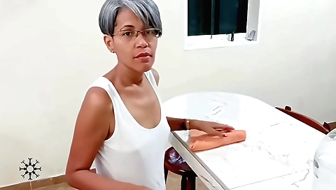 My stepbrother puts his cock inside my pussy on the couch