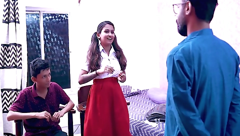 Female teacher student gets fucked by her male lover