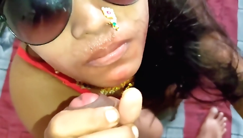 Indian bhabhi with big boobs fucks and gets facial