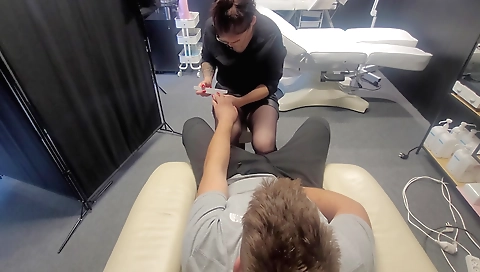 Indian girl works out and then gets a manicure done