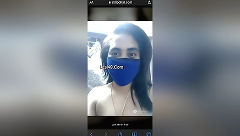 Busty indian chick in a sexy bikini enjoys hairy pussy