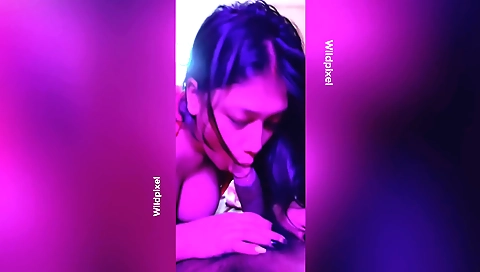 Amateur brunette with short hair braided hairstyle