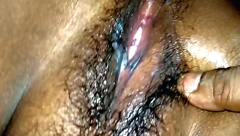 Indian girl with hairy pussy shows her tight pussy