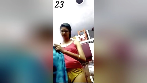 Busty brunette girl shows her pussy in webcam solo video