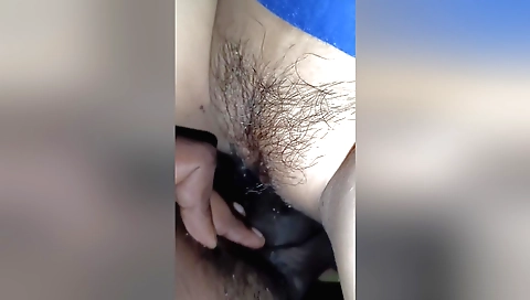 Amateur fetish hairy porn video with a nice hairy cunt