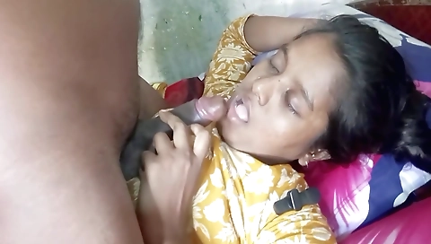 Brunette babe fucked her neighbor's husband in the bedroom