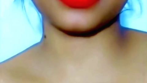 Big hairy girl in a black tank top and white shorts