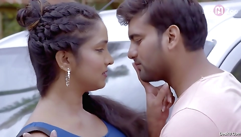 Gym teacher walks off the counter and starts her gym routine