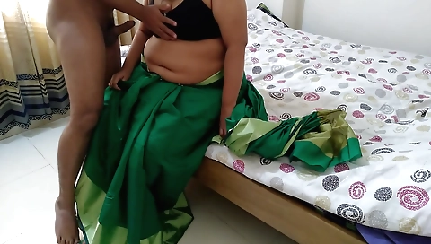 Indian babe with big ass and big tits enjoys a big boning