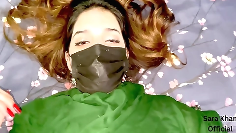 Gorgeous brunette neighbor gets off with her male client