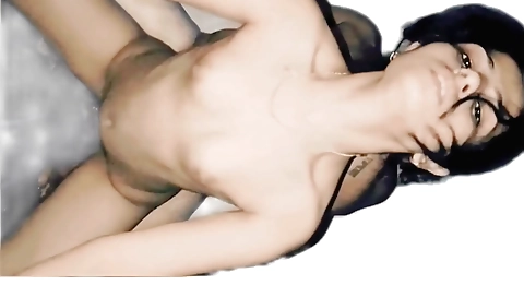 Indian brunette gets fucked in doggy style and doggystyle