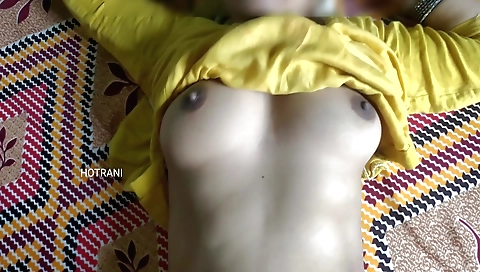 Hairy indian girl is masturbating and riding her lover