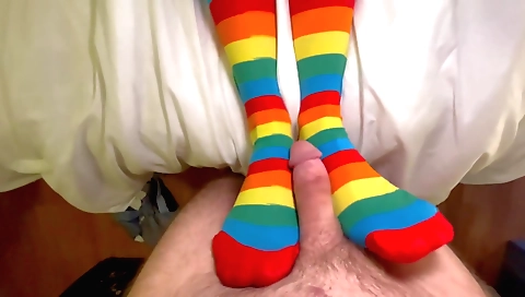 Indian lady with feet gives a footjob to a horny man