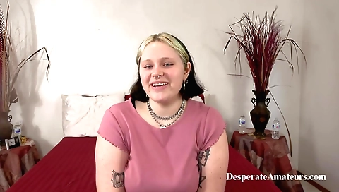 Blonde milf with big ass shows him what she is feeling