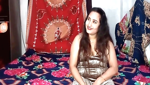 Amateur brunette with big tits is with her husband