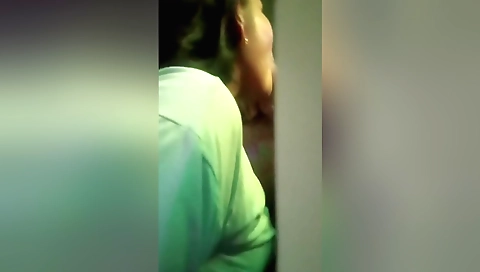 Brunette amateur milf sucking a dick on the bedroom camera