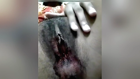 Hairy brunette indian teen shows off her hairy pussy on webcam