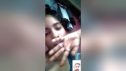 My hot naked body on web cam video call with my boyfriend