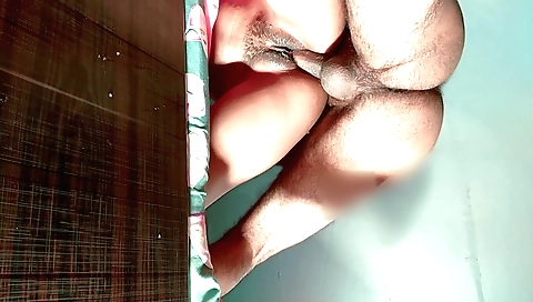 Wife is giving a blowjob to her lover in the bedroom