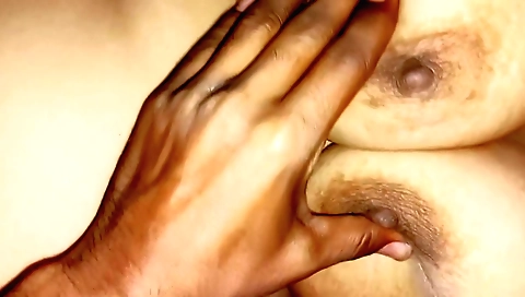 Busty amateur wife showing her sexy and natural breasts