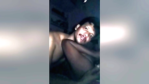 Hot brunette 18+ enjoys fucking her husband's manhood