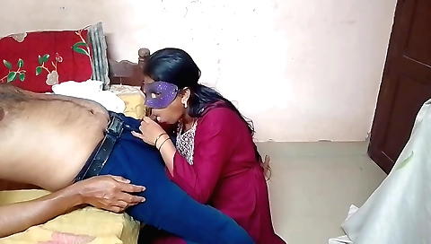 Sexy brunette in a cute dress fuck with a shaved pussy