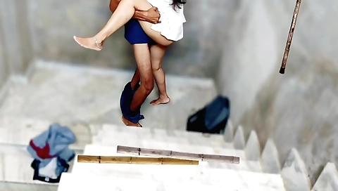 Amateur brunette in a black dress showing off her body