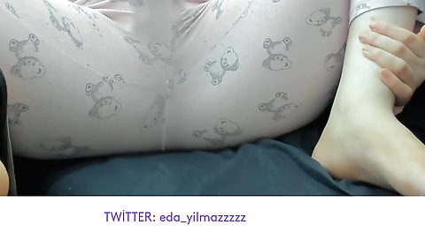 Amateur Turkish milf enjoys her pussy with a stick and it gets torn