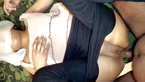 Horny brunette Indian gets fuck in bed in hot homemade vid